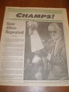 Januar 1990 San Francisco Chronicle Special Section - 49ers gewinnen Super Bowl XXIV - Bild 1 von 1