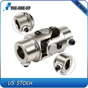 1 X Single Universal Steering U-Joint Shaft For Ford Triangle X 3/4" DD Chrome - Picture 1 of 10
