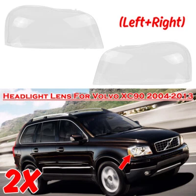 Klar Scheinwerferglas Links+Rechts Streuscheibe Abdeckung Für Volvo XC90 2004-13 - Bild 1 von 4