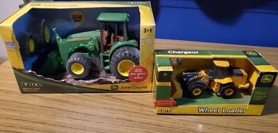 NIB ERTL John Deere Wheel Loader Die-Cast  1:50  37013 + Front Loader Trac 37318 - Image 1 of 4