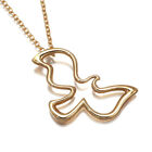 Auth Tiffany&Co. Necklace Bird 18K 750 Rose Gold