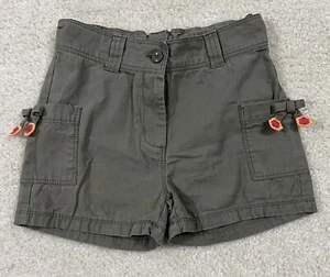 EUC Gymboree Girls Size 7 Green Kahki Shorts With Flowers - Picture 1 of 4