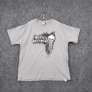 Harley Davidson T Shirt Boys M Medium Youth Gray Bad As Can Be Graphic Print Tee - Picture 1 of 14
