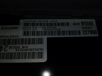 Módulo de controle ECM motor Dodge CHARGER MAGNUM 300 2008 3.5L P05187012AE  - Imagem 1 de 3
