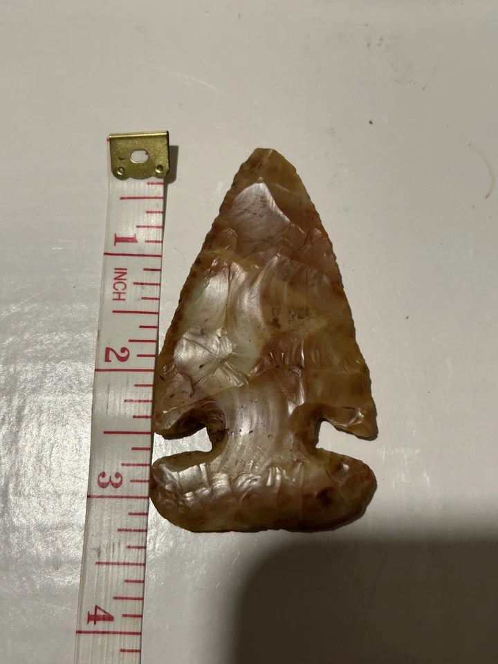 Muesca clave súper fina Thebes punta de flecha Delaware Co. Ohio sin certificado de autenticidad reliquia delgada loca Foto 1 de 4