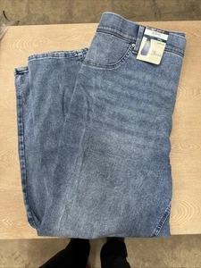 Terra & Sky Women’s 4X (28W-30W) Plus High Rise Pull On Straight Jeans - Picture 1 of 2