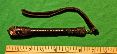 Antique Leather & Lead Collectible Police Baton Blackjack Sap Billy Club & Strap - Image 1 of 4