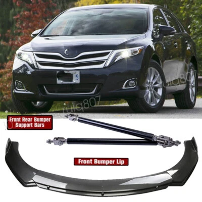 For Toyota Venza 2009-2022 Front Bumper Lip Spoiler Splitter Body +Strut Rods Foto 1 de 4