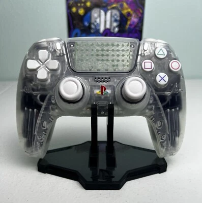 Custom Retro PS Theme - White Accents - Custom Wireless Controller for PS5 Or PC - Image 1 of 4