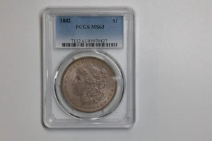 Toned 1882 P MS 63 Morgan Silver Dollar PCGS Certified Graded MS63 - Picture 1 of 2
