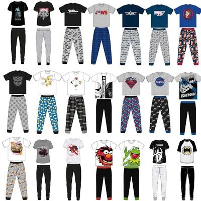 Herren/Jungen Figur Schlafanzug Pyjama Set Jersey Baumwolle Größe S,M,L,XL - Bild 1 von 4