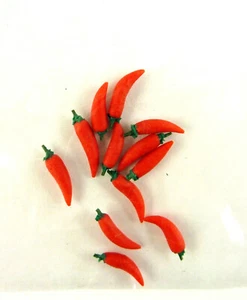 Puppenhaus Miniatur Chilischoten, 12er Set, P027 - Bild 1 von 1