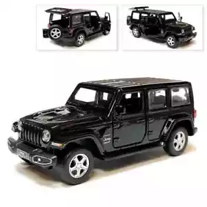 Jeep Wrangler Sahara modello metallo scala auto pressofusa, auto giocattolo da collezione nero - Foto 1 di 6