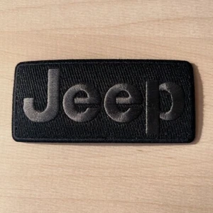 Jeep logo automotive car logo Iron on Patch Embroidered Applique Size 4"x1.75" - Picture 1 of 1