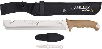 Cuchillo multiherramienta y machete de supervivencia Camillus Carnivore X 18 pulgadas con funda Foto 1 de 4