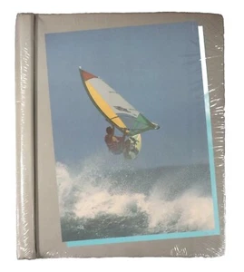 Album fotografico 10 pagine vintage anni 80 Wind Surfer Ocean NOS sigillato 1984 Canada - Foto 1 di 8