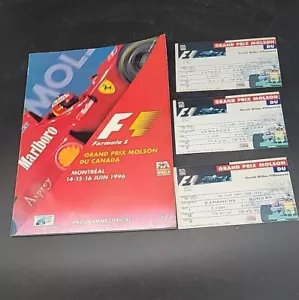 GRAN PREMIO Canada 1996 programma F1 e biglietti - Formula 1 - Montreal - Racing - Vintage - Foto 1 di 12