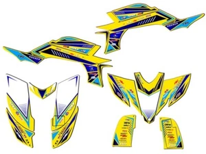 2003-2013 (Steel Frame Carb Model) YFZ 450 SURGE Yellow Senge Graphics Kit - Picture 1 of 7
