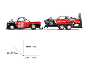 ##AU Maisto 1:24 Design Elite Transport 1948 Ford F-1 & 1967 Mustang +Trailer### - Picture 1 of 6