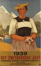 Het Jaar Switzerland 1939 Vintage Art Print Poster Wall Picture Image A4 size
