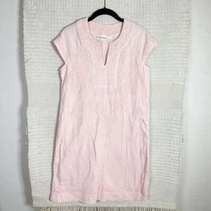 ROLLER RABBIT light pink embroidered Faith cap sleeve shift dress XS - Picture 1 of 10