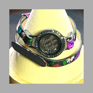 Origami Owl Medium Black Scarabaeus Crystal Twist Wrap Locket - Picture 1 of 5