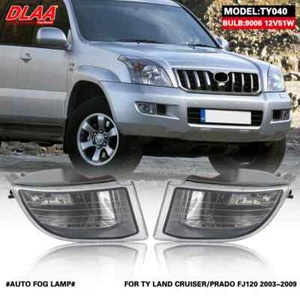 2Pcs Front Fog Lights Assembly w/ Clear Grills Bumper For Toyota Prado 2003-2009 - Picture 1 of 5