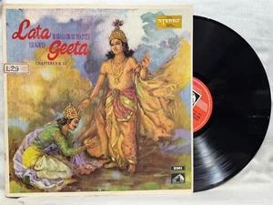 Lata Mangeshkar Bhagwat Geeta Vinyl LP Record Rare 1970 Devotional Indian EX - Imagen 1 de 12