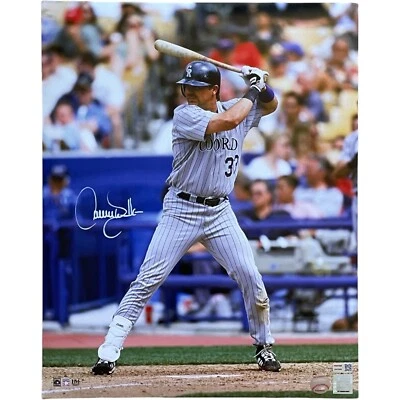 Larry Walker Autographed/Signed Colorado Rockies 16x20 Photo TRI 47367 - Image 1 of 3