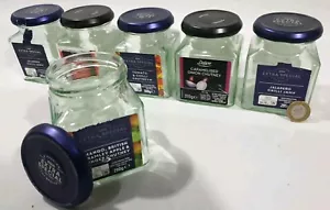 6x Square Glass Preserve/Jam Jars With Lids Special (Holds Approx 300g each) F/P - Picture 1 of 3