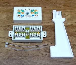 Kauden Cat6 4 Paar Abzweigdose Reparatur Verbinder für Netzwerkkabel SM316 + IDC Werkzeug - Bild 1 von 3