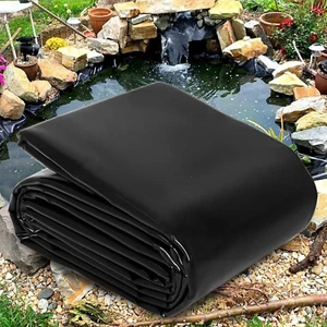 Black Pond Liner Impermeable Pond Lining 3X4M 4X5M 5X6M 7X8M 8X10M 10X12M Large - Picture 1 of 12