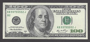 $100 FEDERAL RESERVE NOTE, SERIES 2006A, NEW YORK (KB93755552J), UNC - Picture 1 of 2
