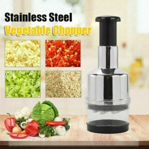 Vegetable Fruit Salad Onion Garlic Food Chopper Cutter Slicer Dicer Manual Press - Picture 1 of 5
