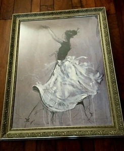 33W"x43” H LIVING THE DREAM by MARTA WILEY - DANCING, ACRYLIC GLASS & FRAME - Picture 1 of 12