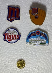 Vintage Minnesota Twins NEW Twins Metrodome 4 different Unocal 76 Pin Baseball - Picture 1 of 6