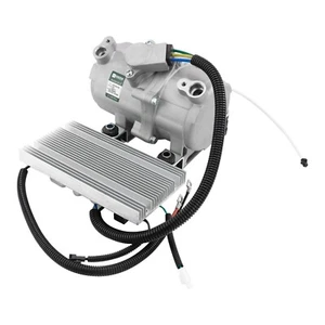 ELECTRIC AC AIR CONDITIONING COMPRESSOR UNIVERSAL APP - CARS, TRUCK&VANS - 24V - Picture 1 of 11