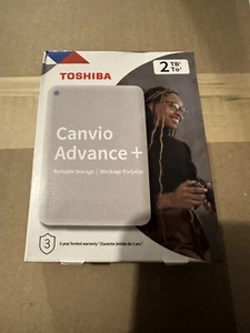 Toshiba Portable Canvio Advance + 2TB External HDD HDTCA20XWCAB - Picture 1 of 2