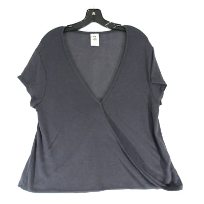 Free People We The Free Women's Hoffman Surplice Blouse Top Size Medium Gray - Image 1 of 4