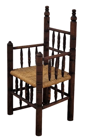 Copy Of 17th C Pilgrim American Brewster Armchair Doll Size HTF Cover