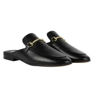 Steve Madden Women's GALILEA Leather Mules - Black, Size: 8.5 - Picture 1 of 3