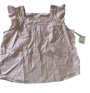 A.N.A. Women Size XL Nwt Lite Pink Textured Ruffled Sleeve Fancy Neck Stitch Top - Picture 1 of 7