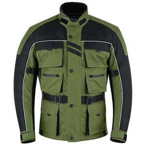 Warrior 6 Pockets Motorcycle Cordura Textile Waterproof CE Armour Bikers Jacket - Picture 1 of 7