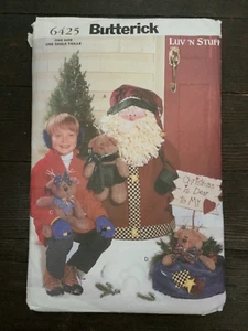 Butterick 6425 Crafts Christmas Decor Porch Santa and Reindeer Vintage 90s Uncut - Picture 1 of 5