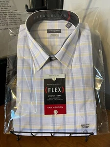 VAN HEUSEN Regular Fit - LS - Flexkragen Button Down Hemd - Gr. XL (17,5 34/35) - Neu mit Etikett - Bild 1 von 6