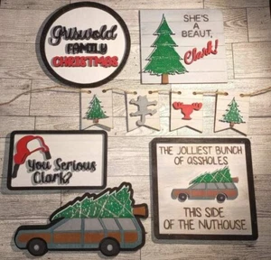 National Lampoons Christmas Vacation TIERED TRAY 6 Pc Set Clark Griswold  - Picture 1 of 2