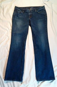 Ann Taylor Loft Women's Modern Fit Boot Cut Distressed Whisker Faded Blue Jeans - Picture 1 of 5