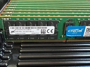 64GB Micron MT DDR4 2Rx4 2933 ECC RDIMM PC4-2933Y-RB3 MTA36ASFBG72PZ-2G9B1UI RAM - Picture 1 of 3