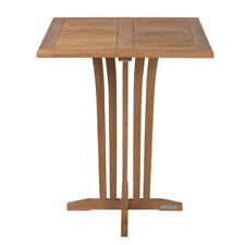 Ash & Ember Grade A Teak 35" Square Bar Table, In/Outdoor Patio Bar Furniture