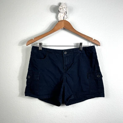 Pantalones Cortos de Carga Brandy Melville Bolsillos de Viaje al Aire Libre Playa Azul Marino OS Foto 1 de 4